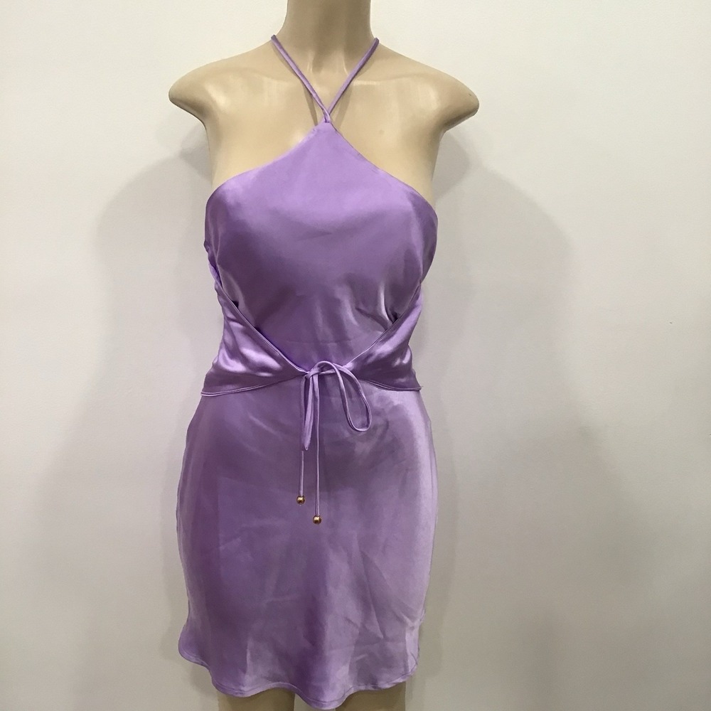 One and Only Collective Slip Dress Mini Purple SZ Small Wedding Guest Dress Y2K